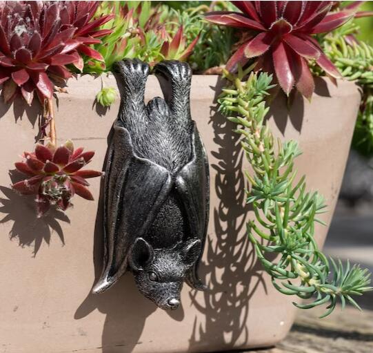 Bronze Bat Pot Buddy, Pot Hanger, Bat Gifts, Gift Boxed(11 x 5.5 x 4.5 cm)