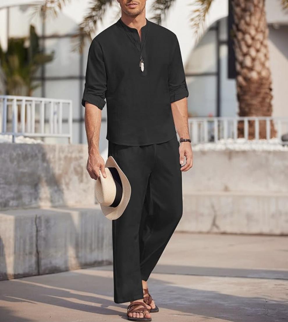 Men's casual two piece suit