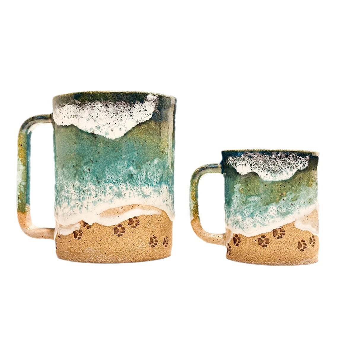 πππPaw Print Ocean Shoreline Mug