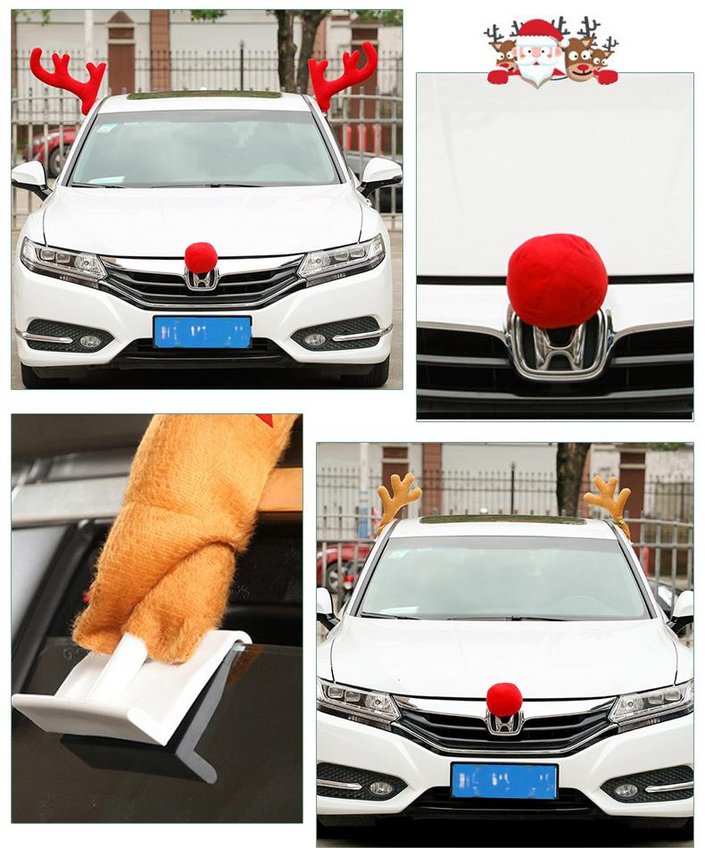 Funny Christmas Car Antlers Decoration