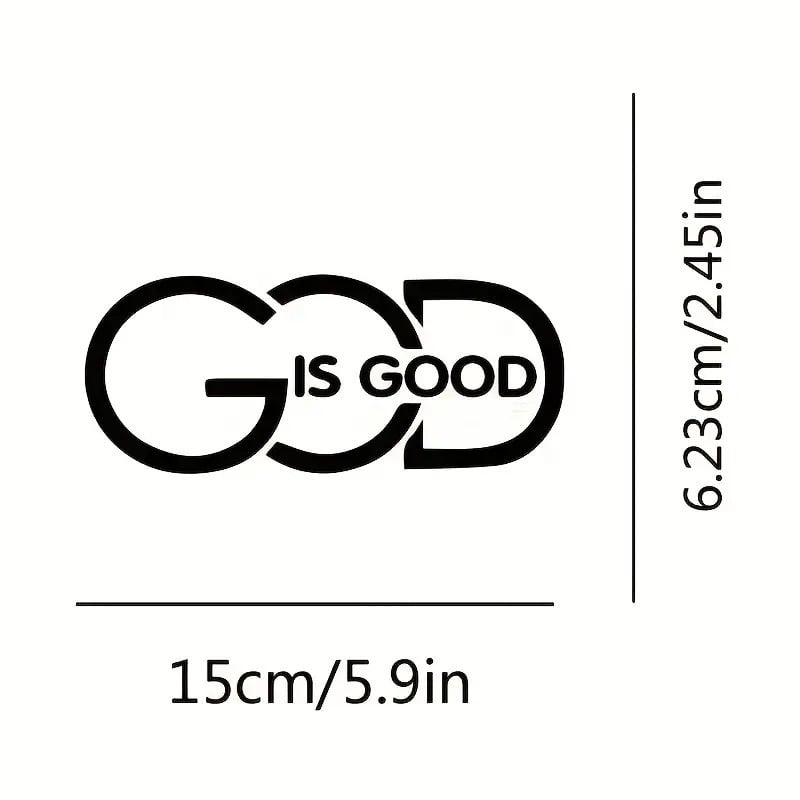 ⏰Limited Stock 60% OFF🙏 'God Is Good' Christian Car Decal Sticker | Premium Religious Décor