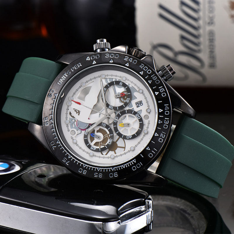Sale - Save 50% Men's Large Tourbillon Hollow Waterproof Multi-function Tape Quartz Watch