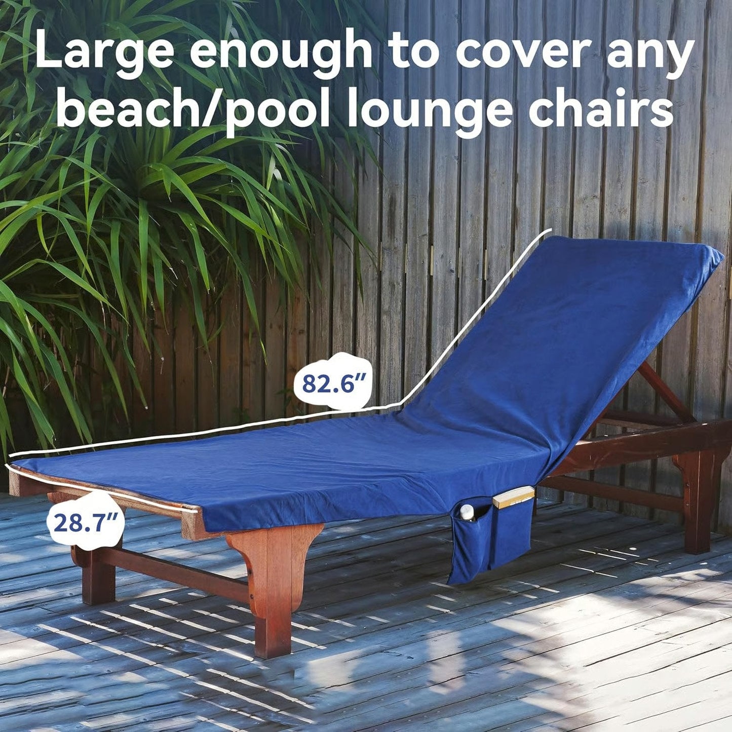 🎉Summer Hot Sale🎁Sun Lounger Towel in Bag with Pockets Storage