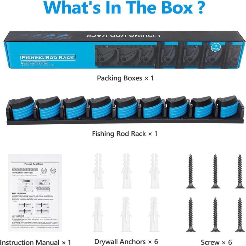 ✨ONLY 49% OFF🔥Wall Mounted Fishing Rod Rack