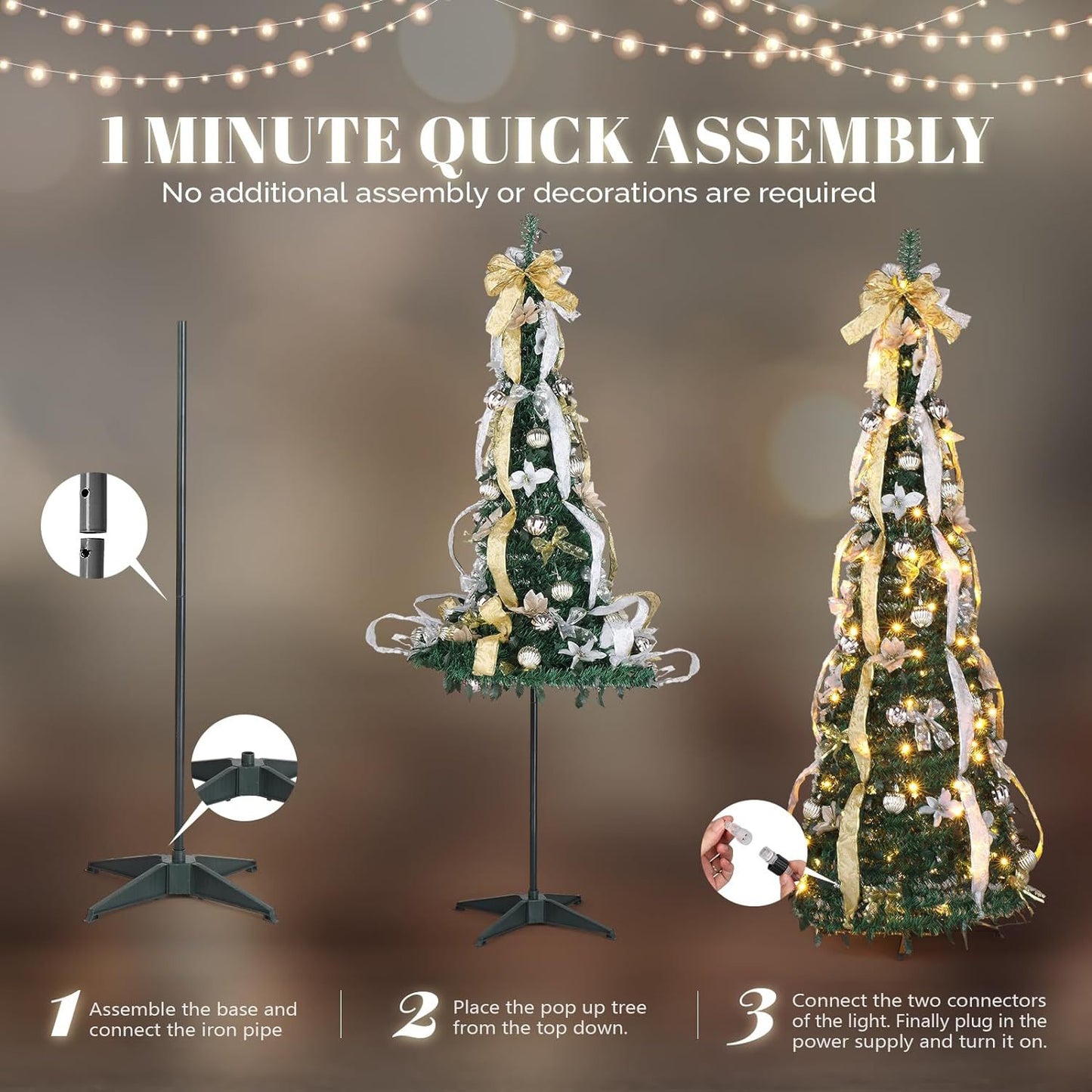 ๐ Christmas sale Foldable Christmas Tree for the Perfect Holiday Celebration! - free shipping! ๐