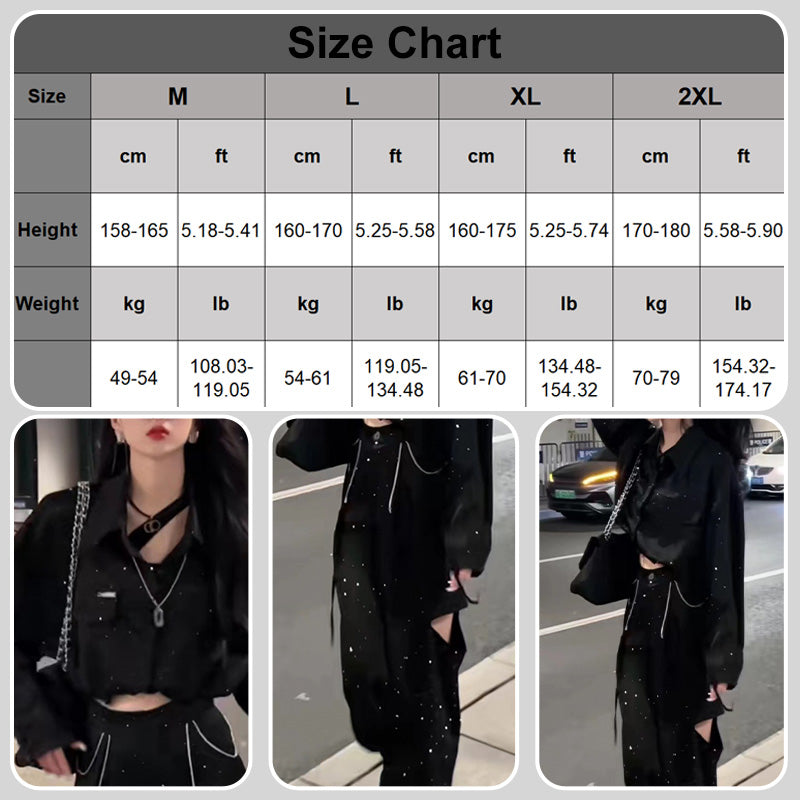 Ladies Trendy Shirt Ripped Pants Set