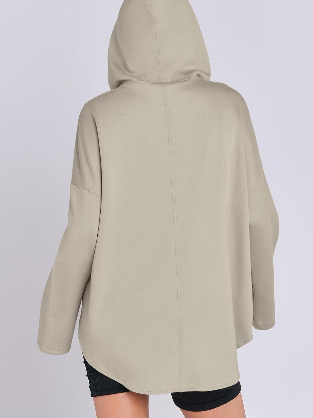 Women's Oversized Quarter Zip Tunic Hoodie(Buy 2 Free Shipping)