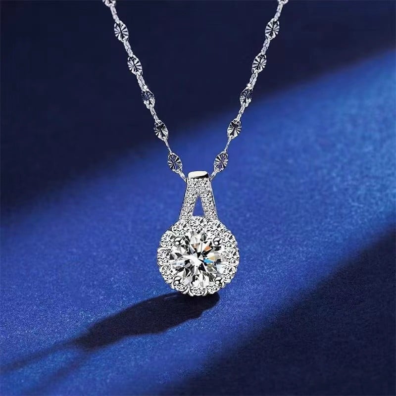 š„š„S925 Sterling Silver zircon Sunflower Pendant Necklace