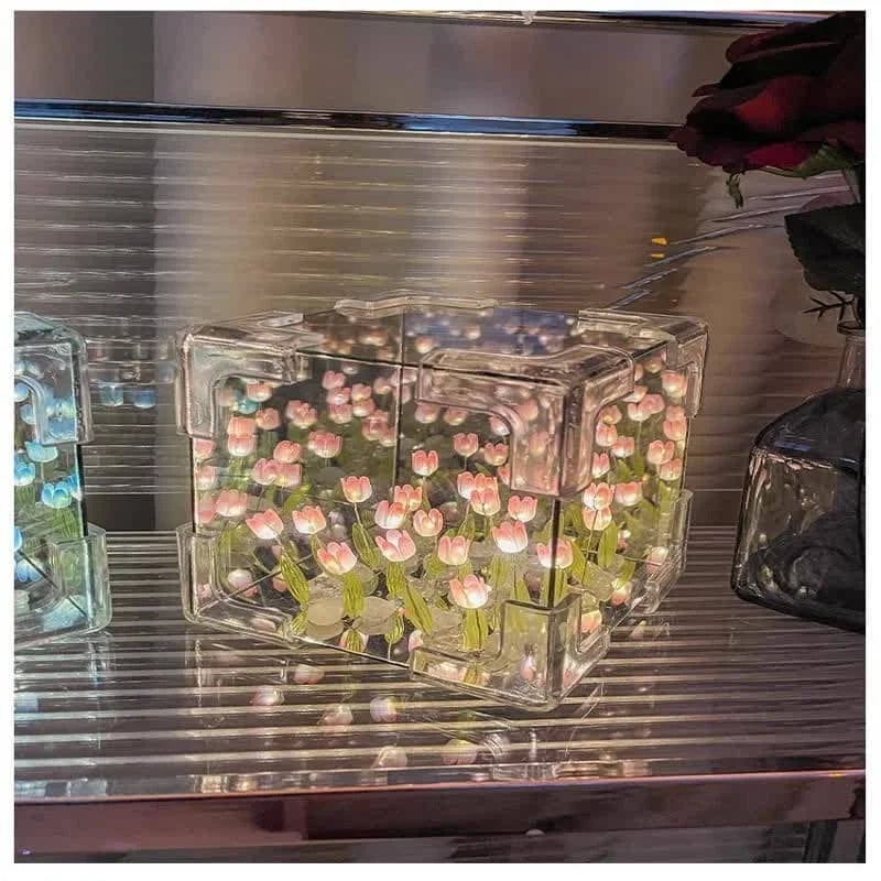 Craft Your Own Floral Glow-DIY Flower Lamp Kit(Tutorial included)