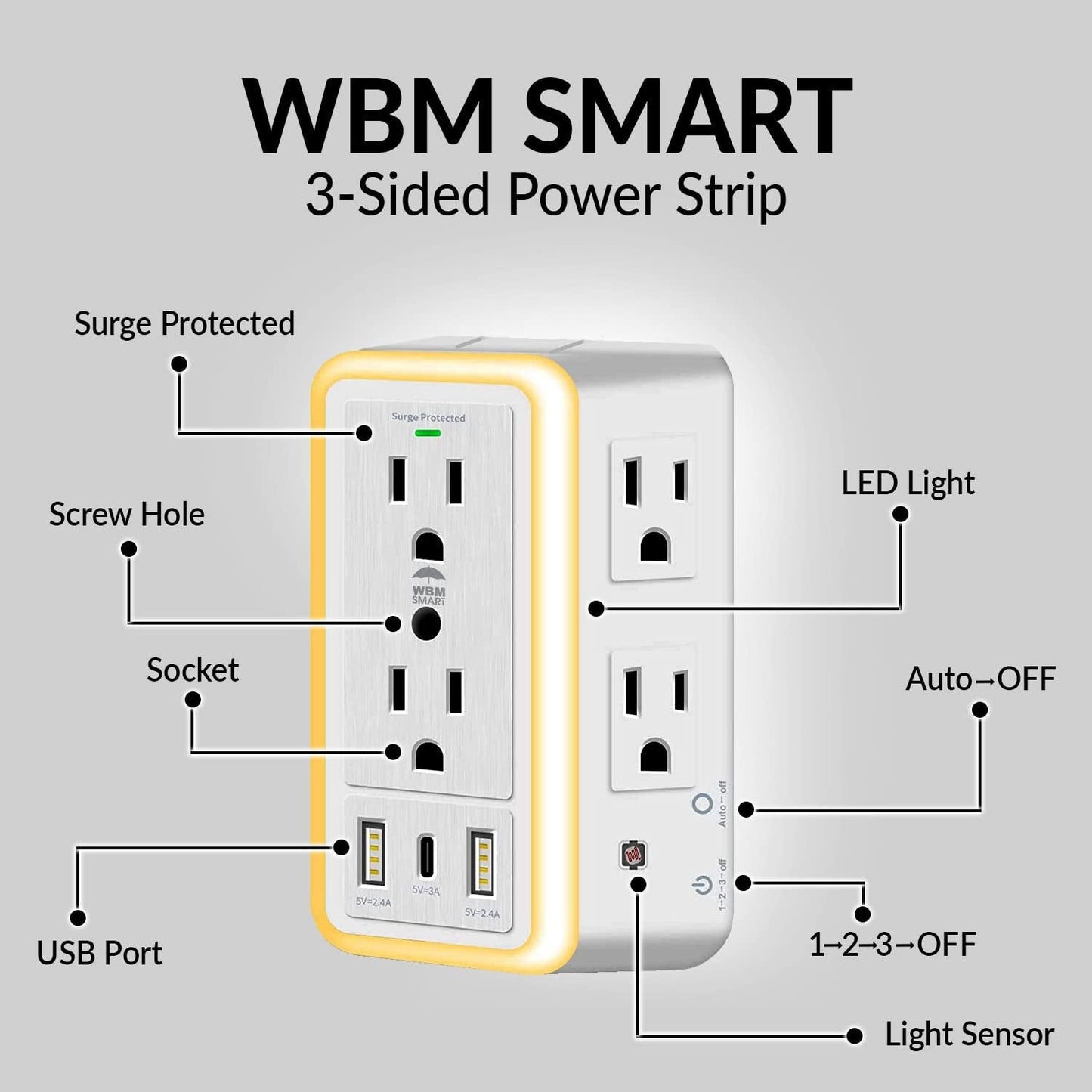 ✨Hot sale 🔥 Multi Plug Outlet Surge Protector