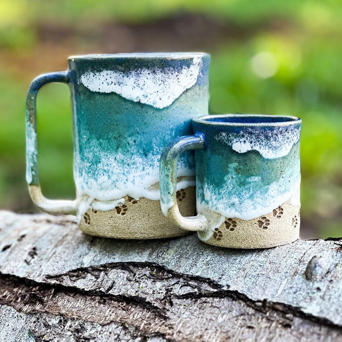 πππPaw Print Ocean Shoreline Mug