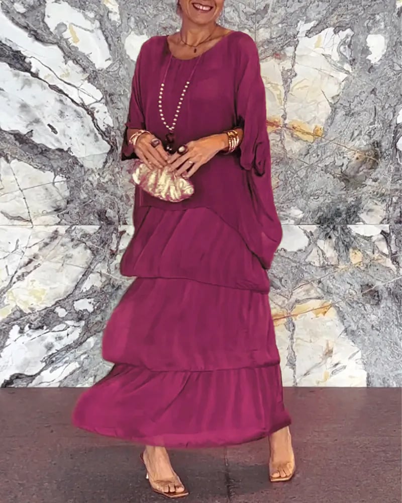 🔥Last Day Promotion🔥Elegant V-neck Maxi Dress(BUY 2 FREE SHIPPING)