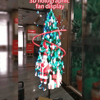 (🎅Xmas Sale) - 🎄3D Hologram LED Fan Projector ✈️Free Shipping