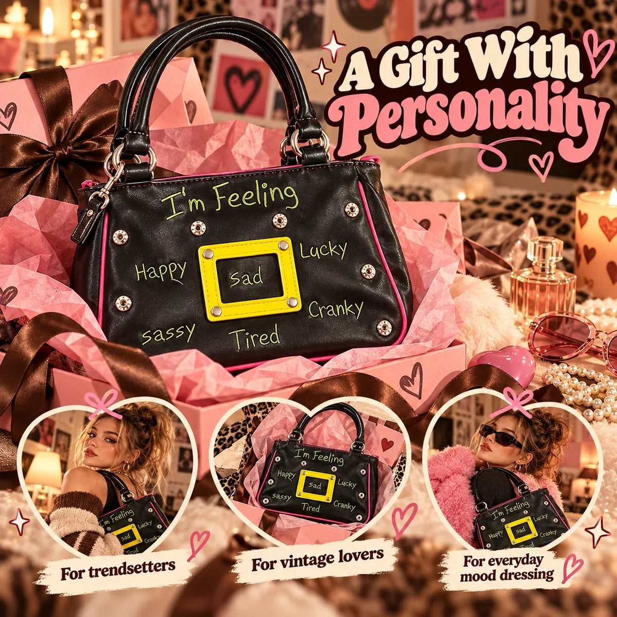 π₯ Y2K Mood Shoulder Bag - Change Your Mood, Change Your Style!