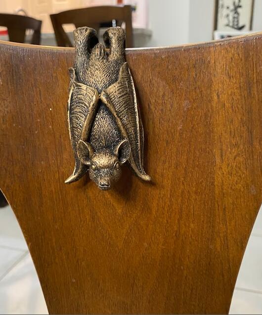 Bronze Bat Pot Buddy, Pot Hanger, Bat Gifts, Gift Boxed(11 x 5.5 x 4.5 cm)