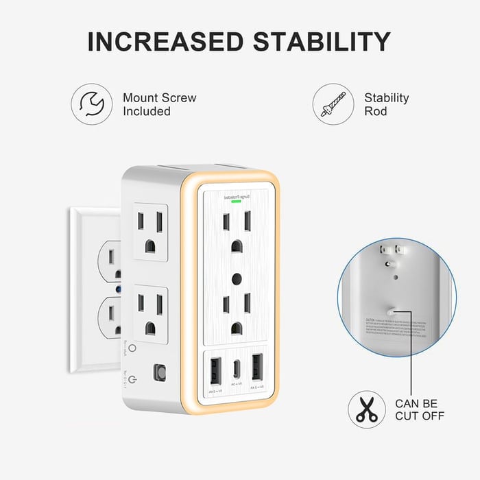 ✨Hot sale 🔥 Multi Plug Outlet Surge Protector