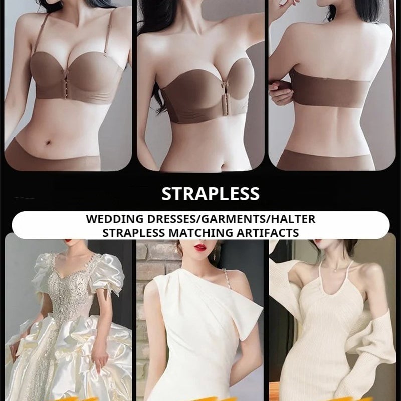 Buy 1 and get 1 for free -Strapless bra with non -slip front closuređź‘™