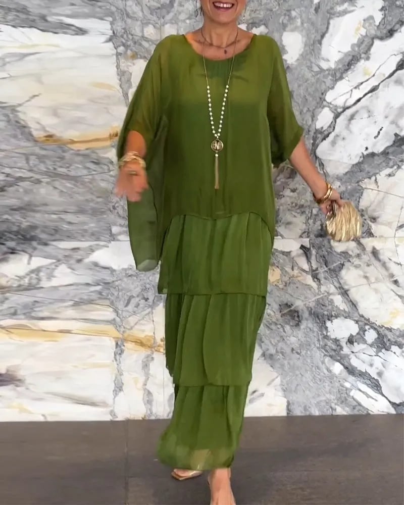 🔥Last Day Promotion🔥Elegant V-neck Maxi Dress(BUY 2 FREE SHIPPING)