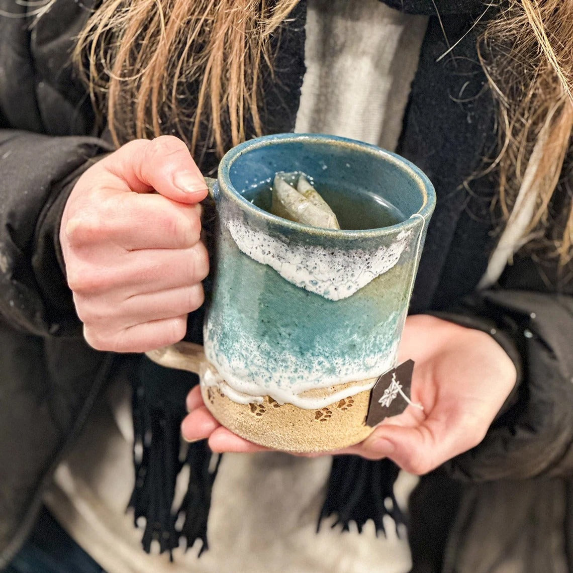 πππPaw Print Ocean Shoreline Mug