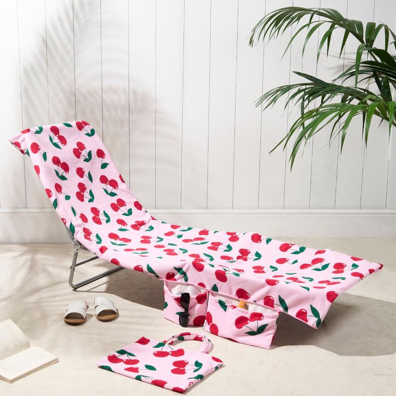 🎉Summer Hot Sale🎁Sun Lounger Towel in Bag with Pockets Storage