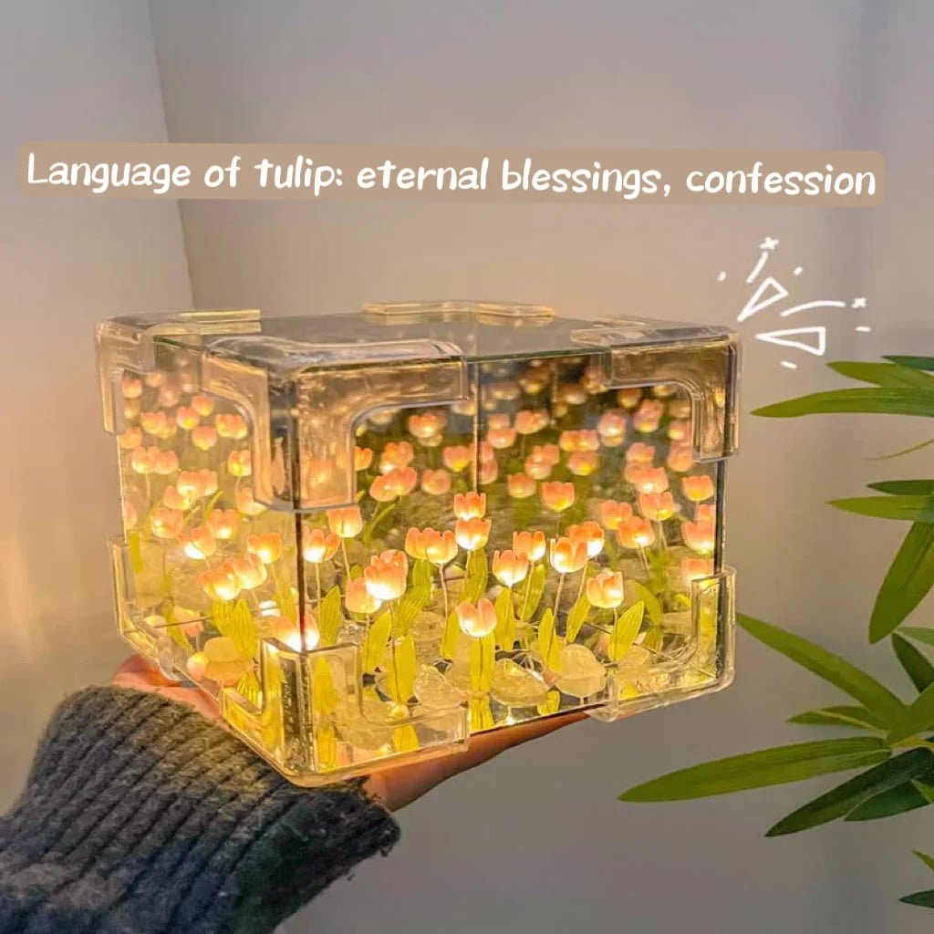 Craft Your Own Floral Glow-DIY Flower Lamp Kit(Tutorial included)