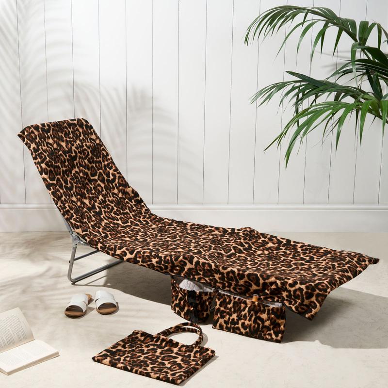 🎉Summer Hot Sale🎁Sun Lounger Towel in Bag with Pockets Storage