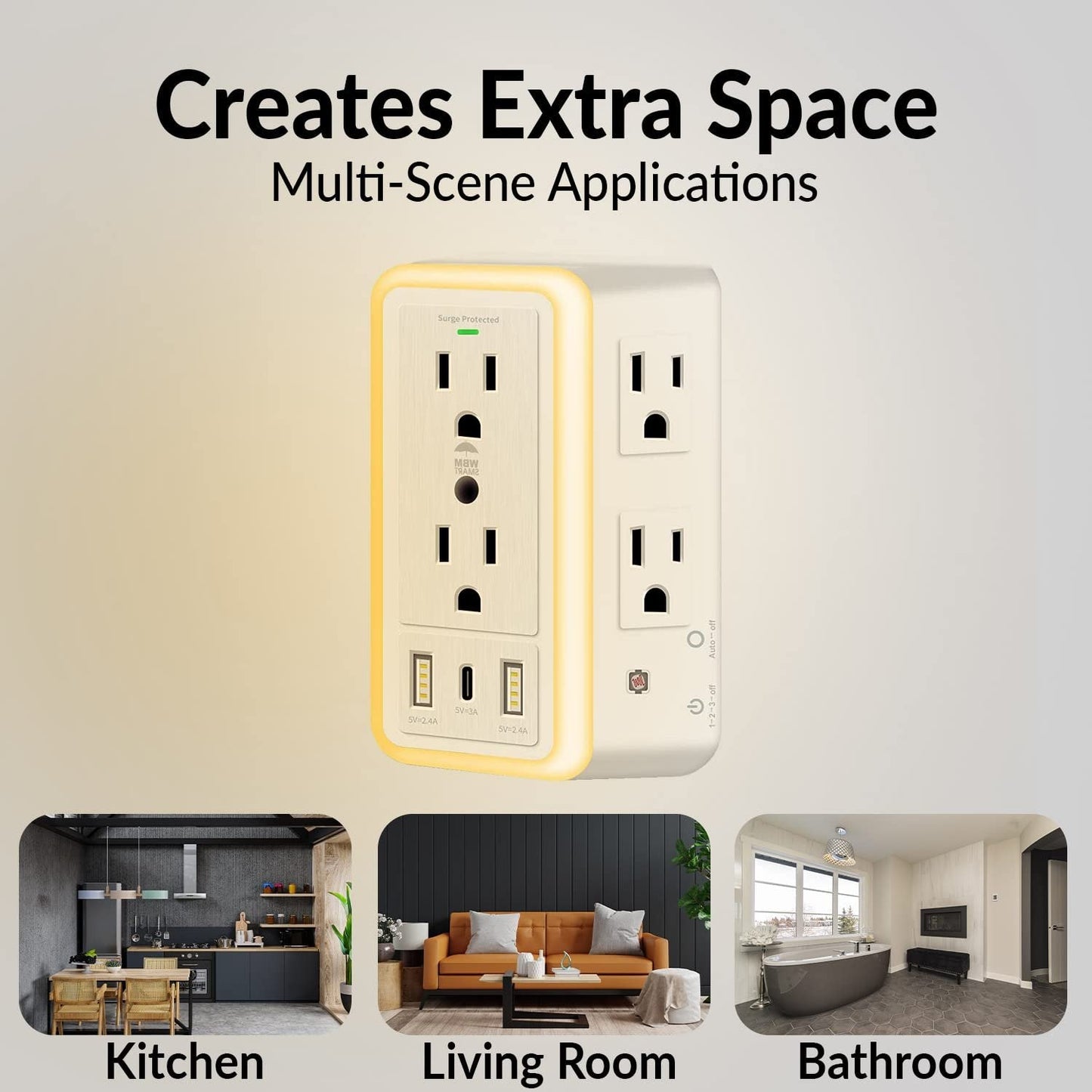 ✨Hot sale 🔥 Multi Plug Outlet Surge Protector