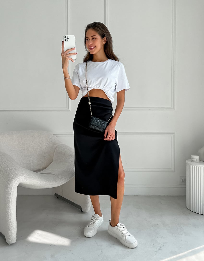 Women's Side Slit Bodycon Midi Skirt - Buy two and get free shipping!