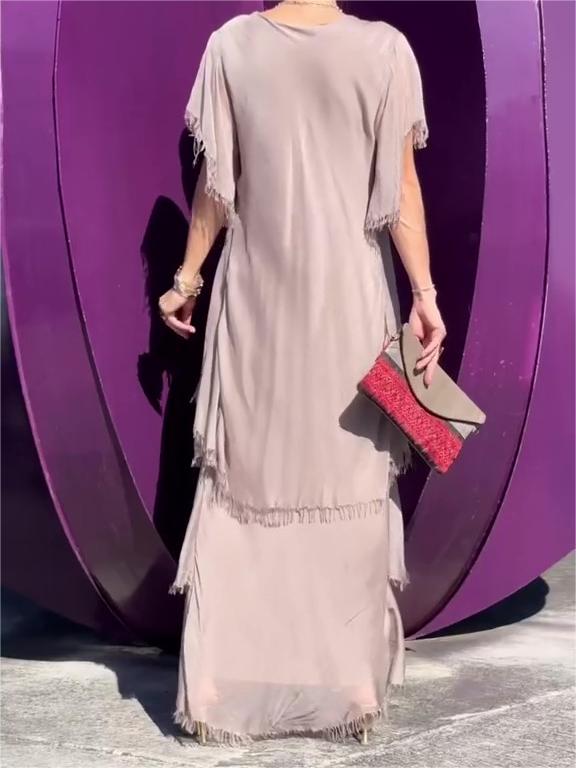 🔥Last Day Promotion🔥Elegant V-neck Maxi Dress(BUY 2 FREE SHIPPING)