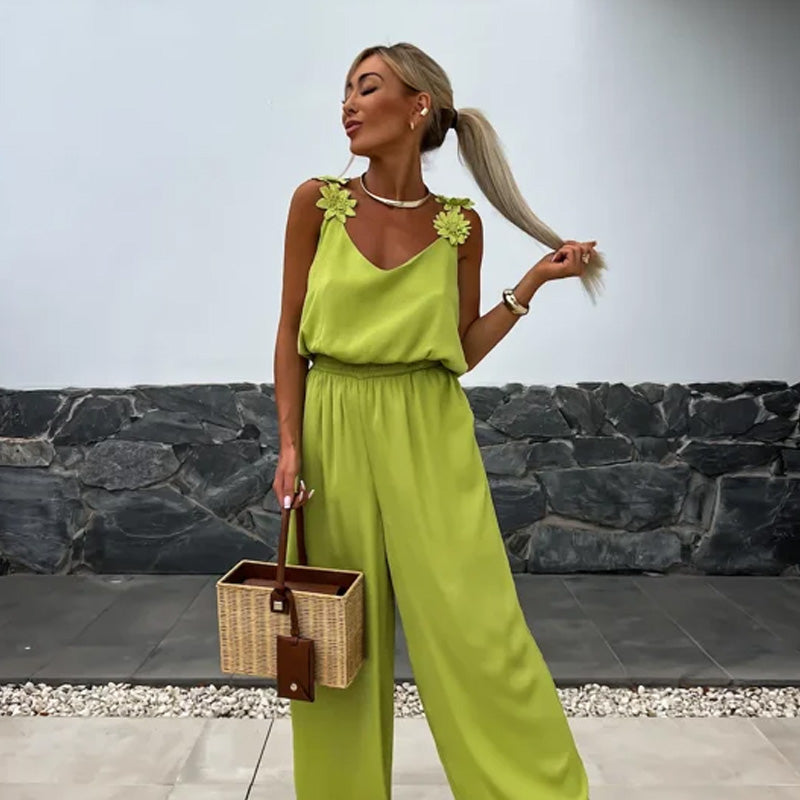 Women's Sleeveless Wide Leg Jumpsuit - 🔥Buy two and get free shipping!