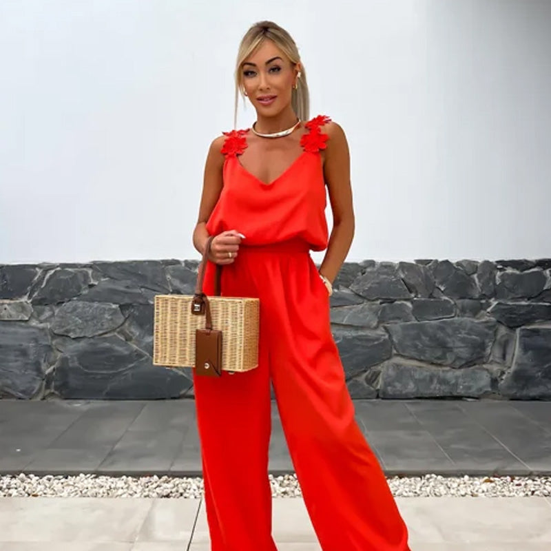 Women's Sleeveless Wide Leg Jumpsuit - 🔥Buy two and get free shipping!