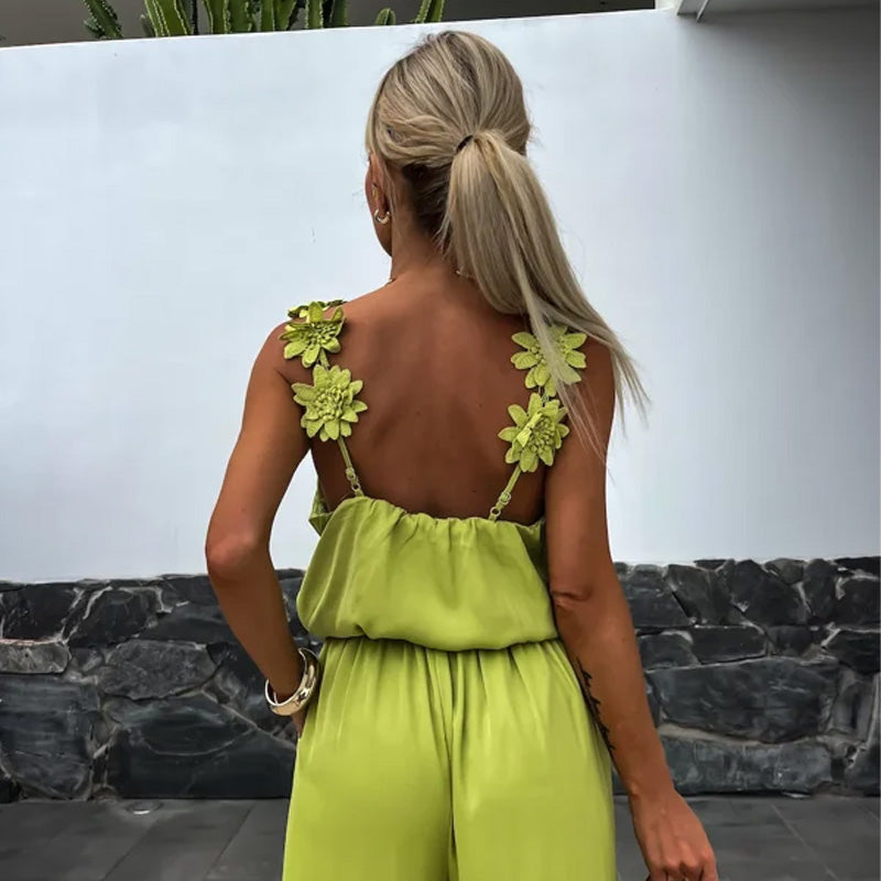 Women's Sleeveless Wide Leg Jumpsuit - 🔥Buy two and get free shipping!
