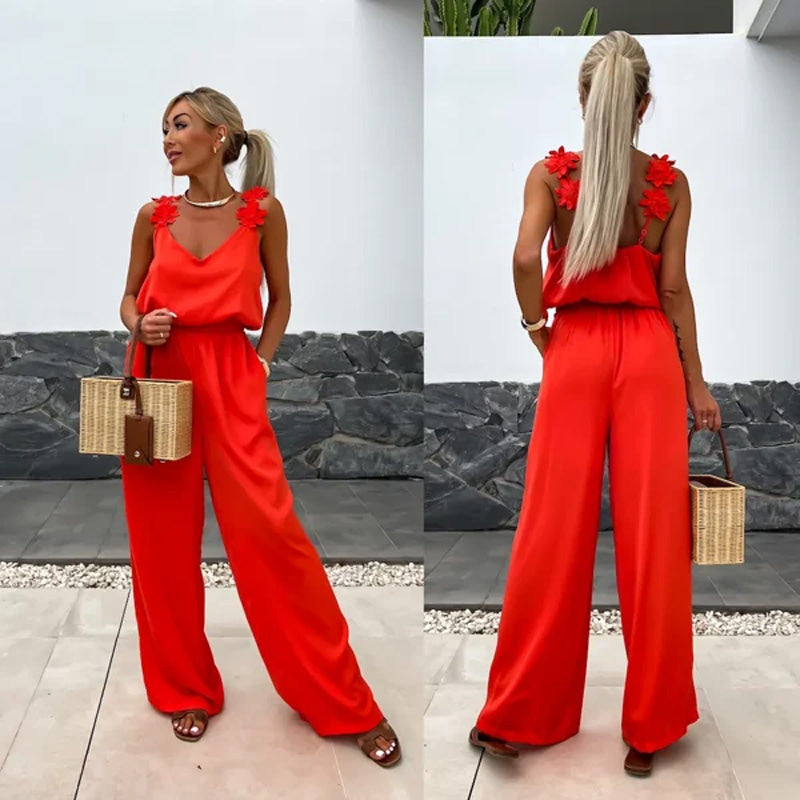 Women's Sleeveless Wide Leg Jumpsuit - 🔥Buy two and get free shipping!