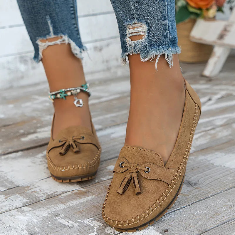 🔥Comfortable soft loafers for women in vintage style with bow