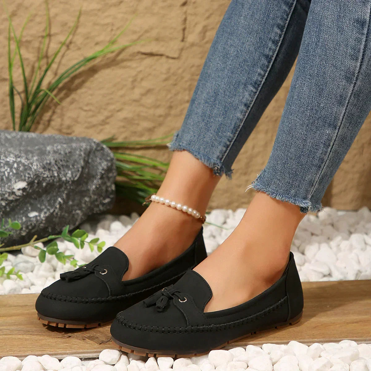 🔥Comfortable soft loafers for women in vintage style with bow
