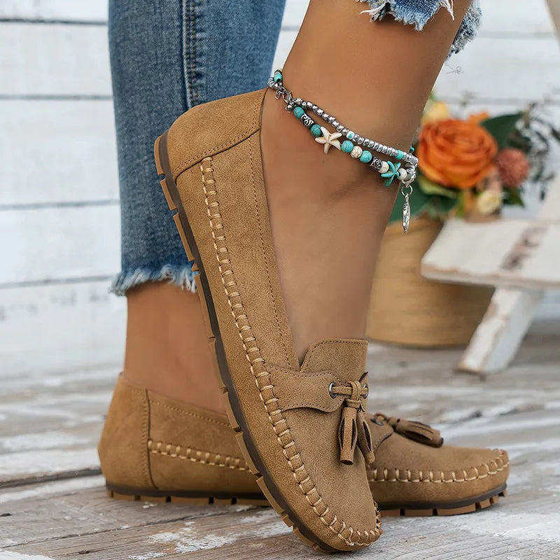 🔥Comfortable soft loafers for women in vintage style with bow