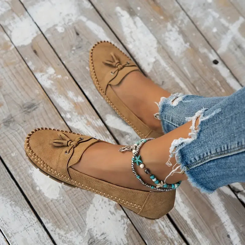 🔥Comfortable soft loafers for women in vintage style with bow
