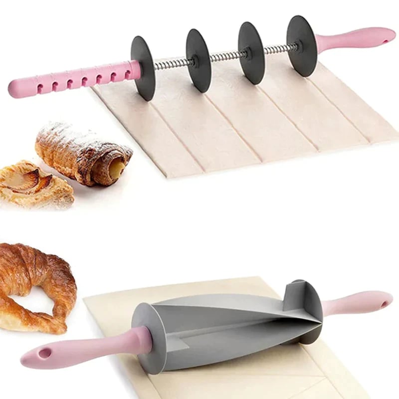 Multi-purpose rolling pin for cutting dough