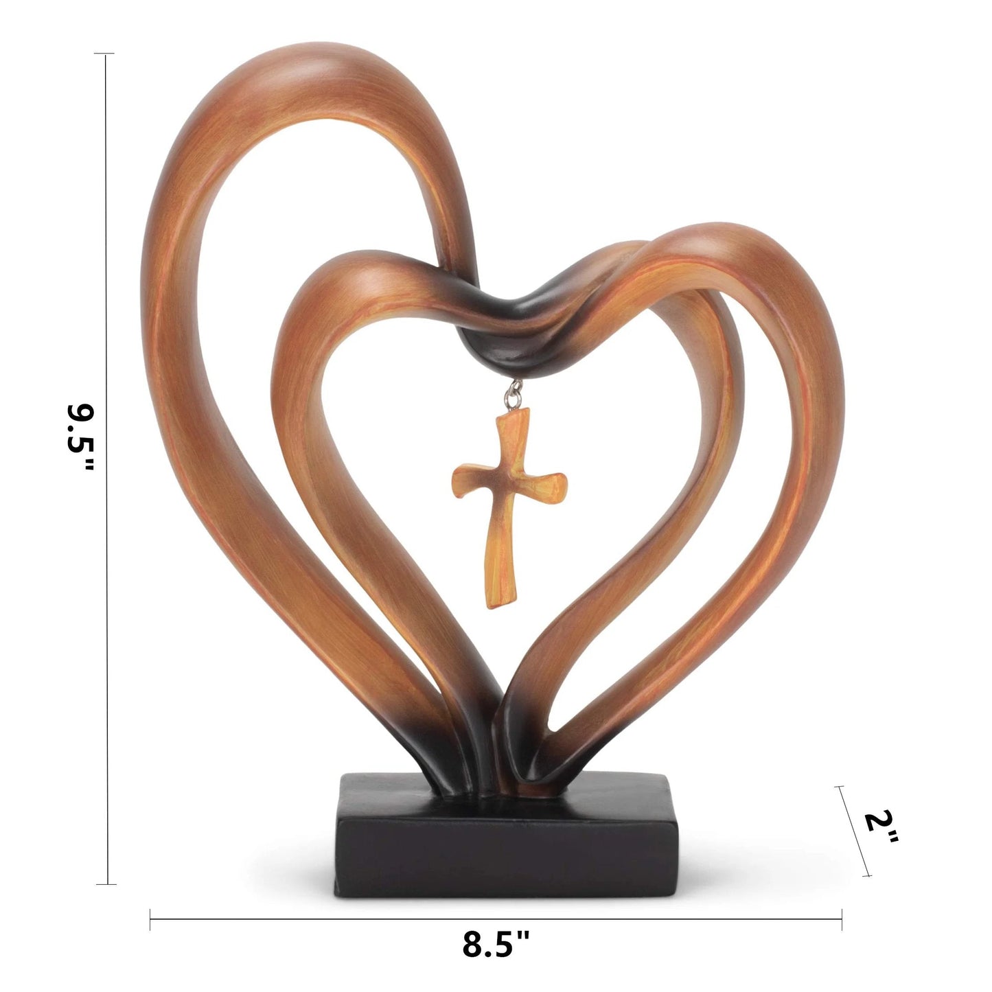 🔥✝ Easter Jesus Entwined Hearts Cross💞