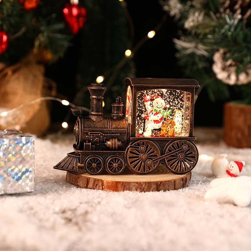 🎉🎅Christmas Gift Music Box Train💝 Music Box Crystal Ball Ornaments