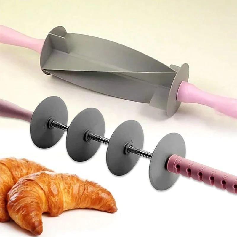 Multi-purpose rolling pin for cutting dough