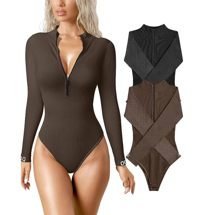 Zip-Up Bodysuit-Buy more save more🔥