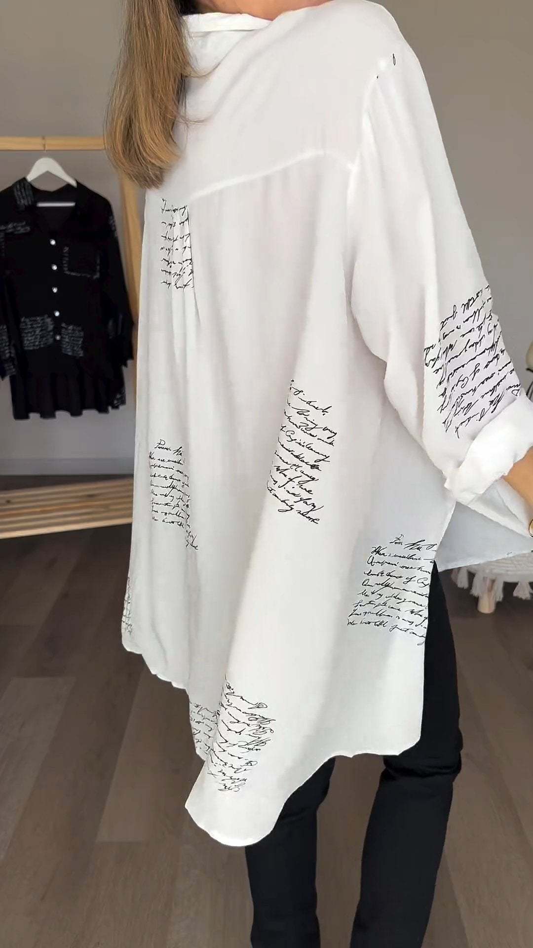 2024 new model Letter Print Fashion Lapel Shirt (Buy 2 Free Shipping)