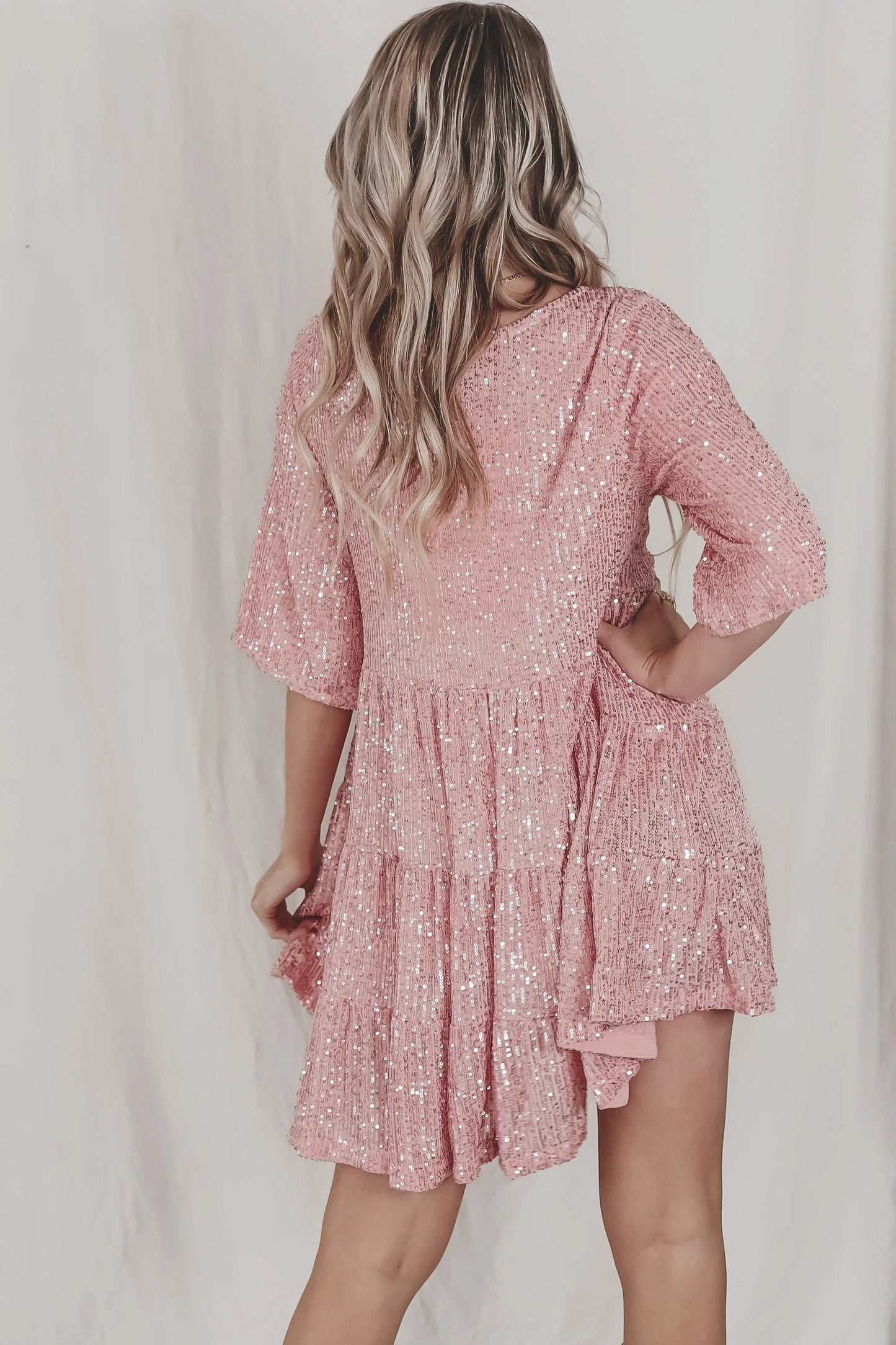 🎁✨Sequin Baby Doll Dress