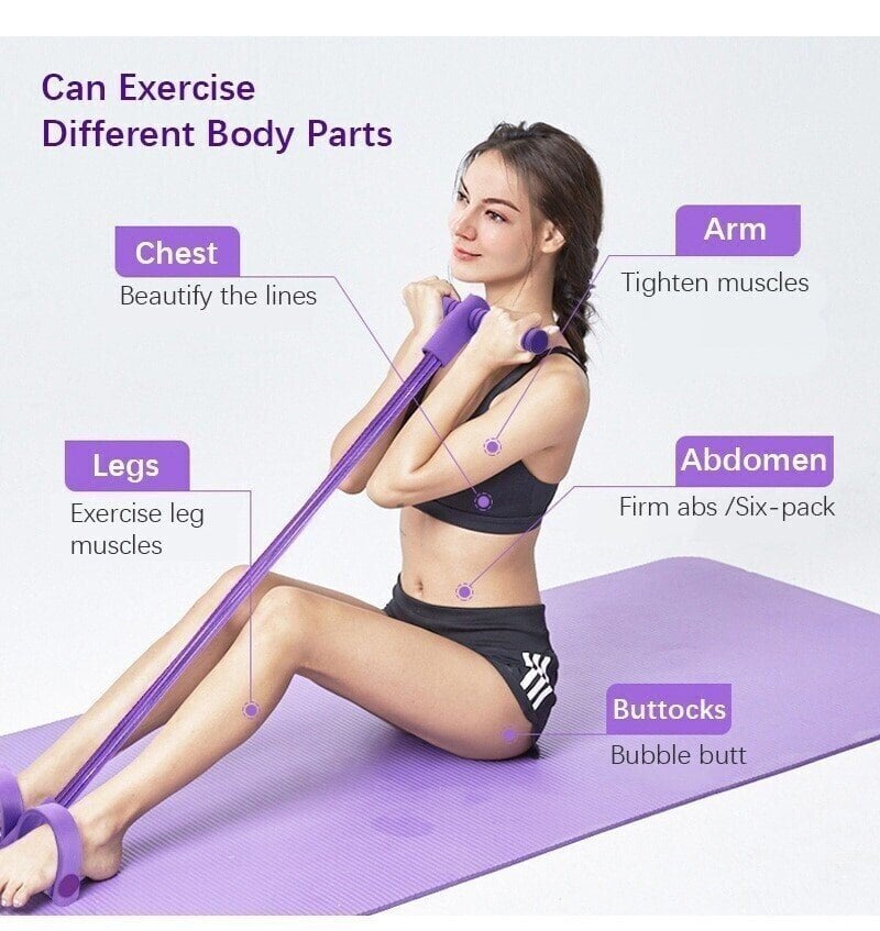 đ„32 Fitness Resistance Bands-4 Tube Pedal Ankle Puller