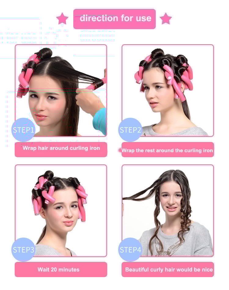 π(Black Friday Sale 47% Off)-Soft Foam Heatless Hair Wand Curls