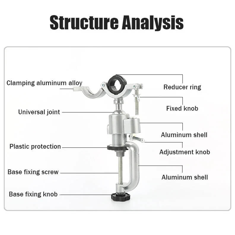 Electric Grinder Electric Drill Universal Rotating Fixed Bracket Vise Shelf