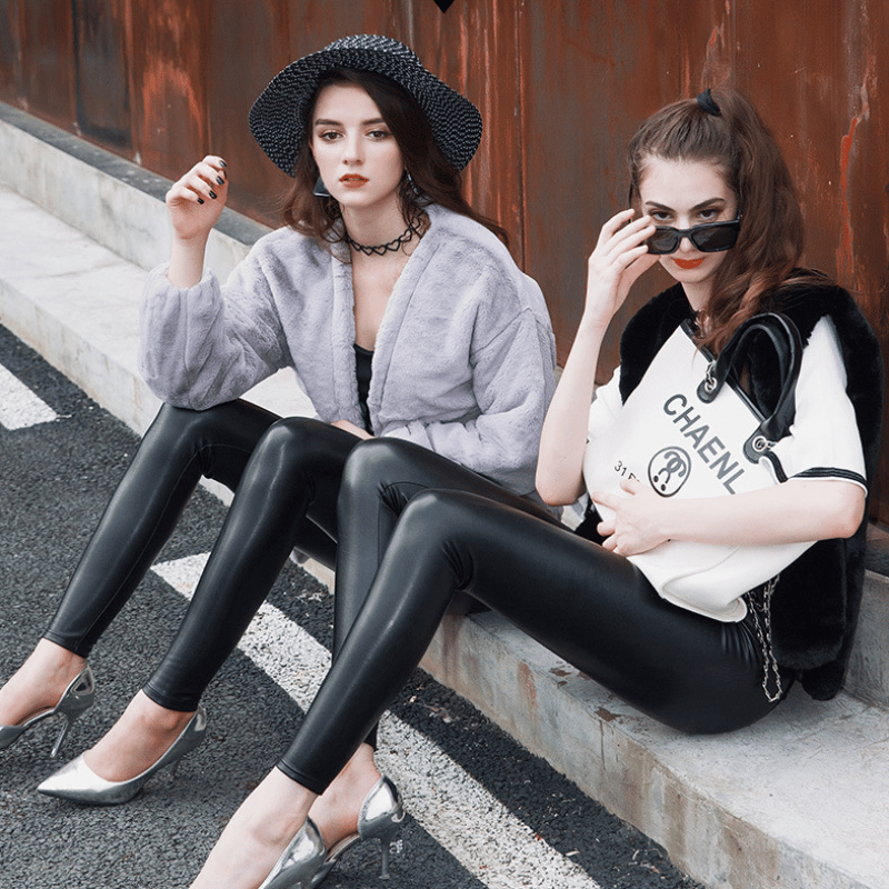 ๐Early Christmas Sale 2023 -๐ S-shaped PU Leather Leggings