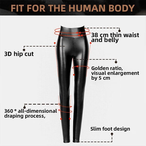 ๐Early Christmas Sale 2023 -๐ S-shaped PU Leather Leggings