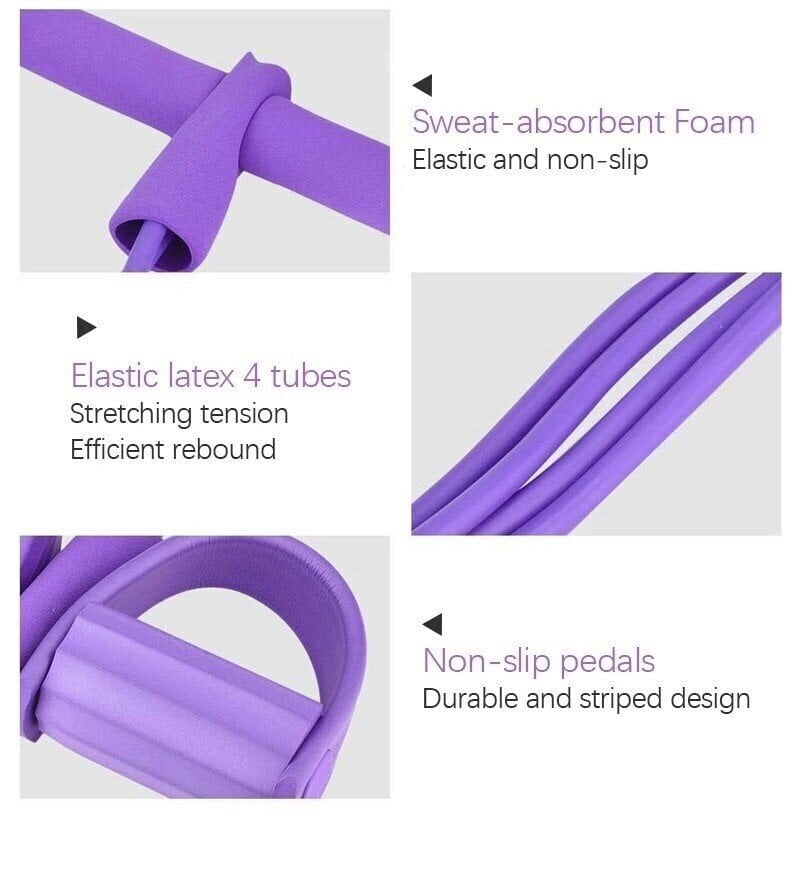 đ„32 Fitness Resistance Bands-4 Tube Pedal Ankle Puller